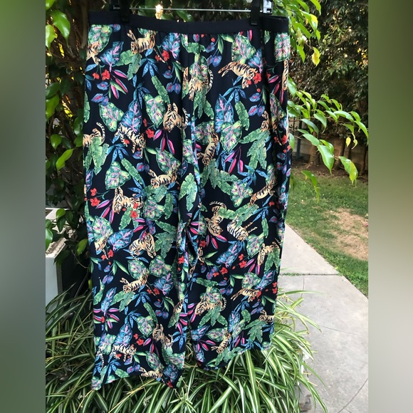 🌴*NWOT* NIC + ZOE XL TIGER PRINTED WIDE LEG PANT!😍 - Picture 7 of 9
